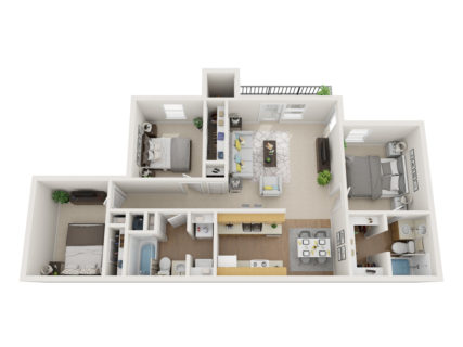 3 Bed / 2 Bath / 1,085 sq ft / Availability: Please Call / Deposit: starting at $300 / Rent: $975